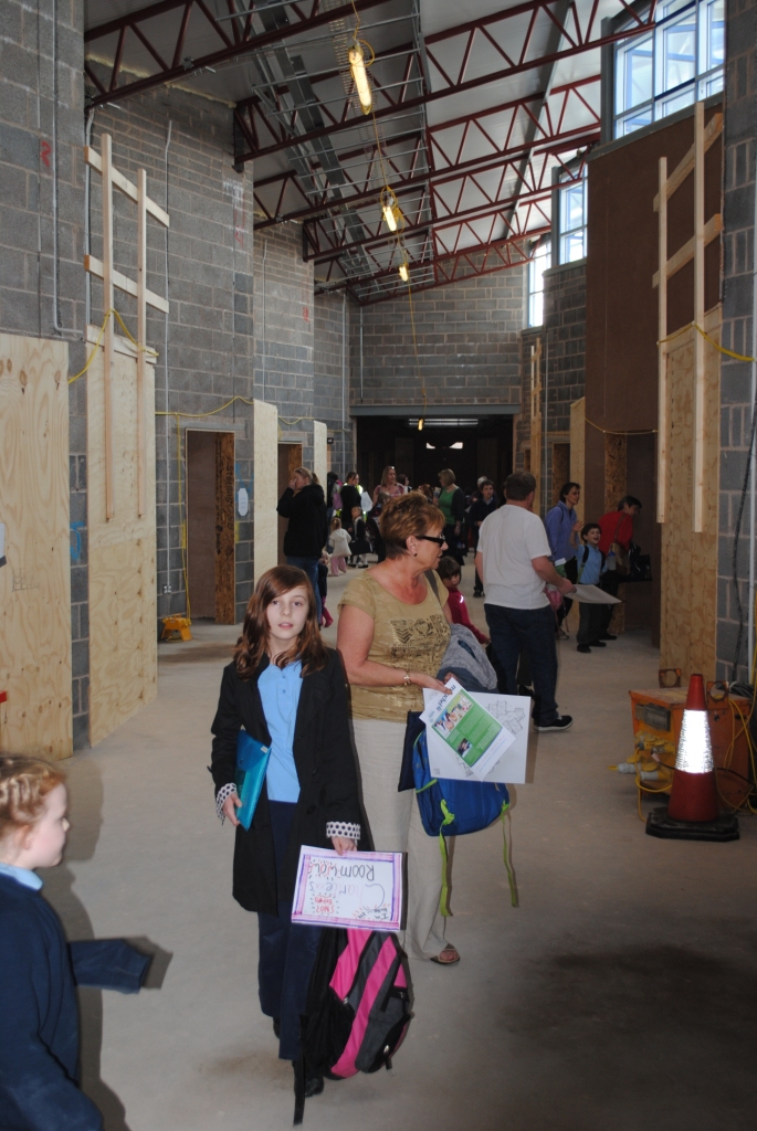 New corridor looking towards KS1 and the new library