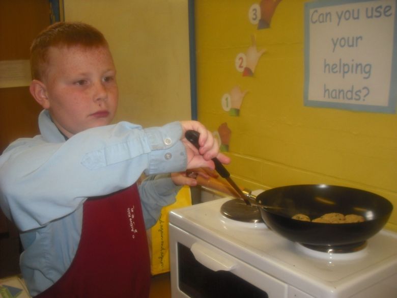 Alfie doing the cooking